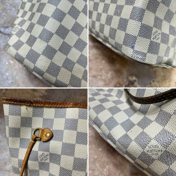Louis Vuitton Neverfull MM Shoulder Bag Damier Azur Tote Bag w/ Dust Bag - Picture 7 of 13